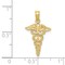 14K Gold Polished Caduceus Pendant Jewelry FindingKing 23.9mm x 13mm